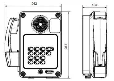 Industrie Wandtelefon IP66 und IK10